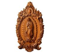 Generico Wood Sculpture Statue, Religious Catholic Decor, Elegant Wall Art, Figure Sculpture Design, for Indoor Home Living Room Study Bedroom Office Entryway Church Sacred Space Decoration Use