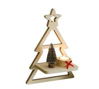 Generico Wood Shelves Christmas Tree - Holiday Display Storage Rack, Wooden Decorative Shelf, Festive Christmas Tree Design Wooden Display Shelf For Bedroom Living Room Kitchen Door Fireplace