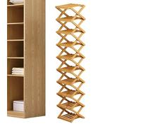 Generico Wood Shoe Rack - 29 Inch Multi-Tier Foldable Footwear Organizer | Space Saving Shoe Holder for Entryway, Bedroom, Closet, Hallway, Garage, and Apartment