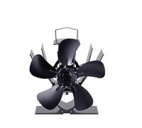 Generico wood stove fan, Ventilatore for camino a 5 pale alimentato a calore, bruciatore a legna, silenzioso, distribuzione del calore in inverno,for home(1 stove fan)