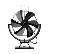 Generico wood stove fan, Ventilatore for camino a 6 pale alimentato a calore, bruciatore a legna, silenzioso, distribuzione efficiente,for home(With Thermometer)