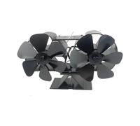 Generico wood stove fan, Ventilatore for camino a 6 pale, non elettrico, alimentato a calore, con doppio motore silenzioso, staffa e interruttore magnetico,for home(No Thermometer)