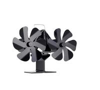 Generico wood stove fan, Ventilatore for camino a doppia testa, stufa a 12 pale, ventilazione termica, distribuzione efficiente della casa,for home(Stove Fan)