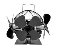 Generico wood stove fan, Ventilatore for camino a risparmio energetico, alimentato a calore, senza elettricità, distribuzione efficiente, resistente alle alte temperature,for home(12 Blades)