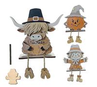 Generico Wood Table Decor Halloween 3 Seasonal Desk Decoration