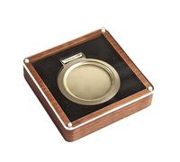 Genérico Wooden Badge Storage Box, Display Case Badge Storage, Vintage Small Clear Wood Keepsake Organizer For Jewelry, Photos, Ribbons, Sport Pins, Keepsakes, Memory