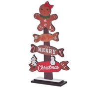 Generico Wooden Christmas Trees - Gingerbread Man On Topper Desk Christmas Tree,Gingerbread Man Wooden Signs Blocks, Decorative Sign Party Favors for Shopping, Window, Room, Desk, Seasonal Décor