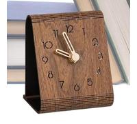 Generico Wooden Desk Clock - Silent Walnut Tabletop & Bedside Timepiece