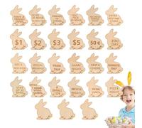 Generico Wooden Easter Reward Tokens - 27 PCS Material, Easter Bunny Tokens, Wood Easterr Bunny Egg Reward Tookens | Eaaster Prizes Stuffers, Eaaster Egg Fillers, Family Night Tookens for Kids