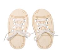 Generico Wooden Lacing Shoe Toy | Learning Threading Shoe Laces Toy For |