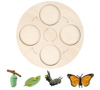 Generico Wooden life cycle board teaching aids, early #educational natural learning animal toys, suitable for toddler gifts, suitable for boys and girls, plants, butterflies (1)