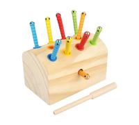 Generico Wooden Magnetic Worm Catch Game - Preschool Educational Toy Set, Smooth Edge Safe Learning Activity Item, Interactive Fine Motor Skill Development Tool, Fun Kids Play Kit, Birthday Use,