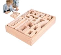 Generico Wooden, Math Learning Toys, Stacking Educational Set, Smooth Rounded Edges, Bright Color Design, Ideal for Preschool Activities And Early Home Education