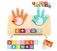 Generico Wooden Montessori Math Toys for 3-6 Year Olds-Number Counting Blocks with Tracing Board,Educational Finger Arithmetic Set for Toddlers Preschool Learning Toy Gift for Boys & Girls (Style-A)