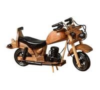 Genérico Wooden Motorcycle Model, Handmade Wooden Motorcycle Statue, Vintage Vehicle Model For Tabletop, Christmas Birthday, Portable Home Ornament, Adults Motorcycle Model For Home, Apartment
