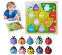 Generico Wooden Number Matching Puzzle Learning Toy for Kids