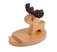 Generico Wooden Phone Holder - Phone Dock | Mobile Cradle, Stand Ornaments, Universal Office Desk Display Holders, Creative Craft, Stylish Desktop Ornament, Suitable For Smartphones And Tablets