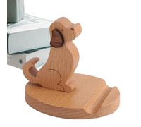 Generico Wooden Phone Holder - Phone Dock | Mobile Cradle, Stand Ornaments, Universal Office Desk Display Holders, Creative Craft, Stylish Desktop Ornament, Suitable For Smartphones And Tablets