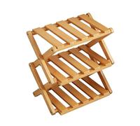 Generico Wooden Shoe Rack - Folding Tier Space Saving Organizer | Wooden Shoe Shelf | for Family Students Adults Men Women Indoor Office Study