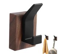 Generico Wooden Towel Hooks - Wall Mounted Walnut Coat Hanger, Heavy Duty Entryway Organizer Hook, Durable Wooden Storage Rack | Space Saving Home Organization,For Bathroom Bedroom And Hallway Use