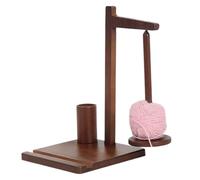 Generico Wooden Yarn Holder, Crocheting Yarn Ball Dispenser, Anti Tangled Thread Organizer, Beginner Friendly Knitting Stand with Phone Slot for Socks, Hats, Scarves And Crafts