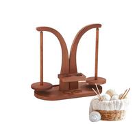 Generico Wooden Yarn Winder, Rotating Double Spindles Crochet Tool Roller, Handcraft Yarn Swift for Women Men, Home Braiding Crocheting Knitting Thread Organizer, Compact Build, 11.22x5.67x8.27 in