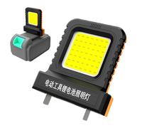 Generico Work Light, Tool Battery Lamp, Plug and Play Led Light with 21v High Brightness, Utility Flashlight for Construction, Repair, Men, Boys, Adults, Mechanic Site Use, Black Orange