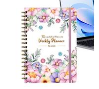 Generico Work Meeting Notebook, 53-Page A5 Spiral Bound Portable Offices Supplies, Daily Work Planner,travel Planner, Goal Tracker, Used for Habit, Health, Mental, Study, and Task Home