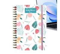 Generico Work Meeting Notebook, 53-Page A5 Spiral Bound Portable Offices Supplies, Daily Work Planner,travel Planner, Goal Tracker, Used for Habit, Health, Mental, Study, and Task Home