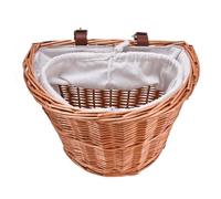 Generico Woven Bike Basket, Front Wicker Handlebar Basket, Cargo Carrier