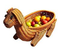 Generico Woven Fruit Basket - Cute Dog Shaped Rattan Style Basket