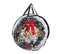 Genérico Wreath Storage Container - Clear Wreath Storage Bags | WreathStorage Container | Clear WreathStorage Bag | Christmas Garland Containers with Reinforced Handles for Seasonal Wreaths