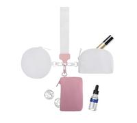 Generico Wristlet Keychain Wallet, Triple Pouch Coin Holder, Portable Zip Around Keychain Coin Purse Women, Cute Small Coin Pouch Wallet Teen Girls and Everyday Use, Triple Pouch Wristlet Keychain