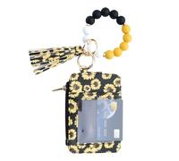 Generico Wristlet Keychain With Wallet, Coin Holder For Women, Beaded Tassel Wristlet Card Holder, Shopping Date Wedding Vacation Holiday Birthday Travel