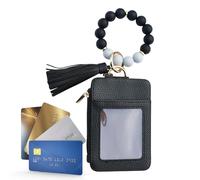 Generico Wristlet Keychain With Wallet, Coin Holder For Women, Beaded Tassel Wristlet Card Holder, Shopping Date Wedding Vacation Holiday Birthday Travel