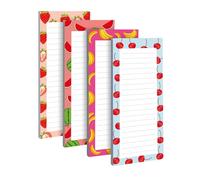 Generico Writing Pad - 4 Pieces Easy Tear-Off Cute Fruit Memo For Organization | Small Lined Note Pads With Adhesive Binding & Colorful Illustrations For Home, Office, School And College
