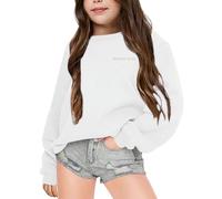 Generico Y2k Felpa per Bambini Grafica Dolce Maglione Felpe Girocollo Sportivo Bambina con Stampa Festiva Carina Giacca Eleganti Ragazze Ragazza Senza Cappuccio Zip Bambine E 4-15 Anni