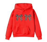 Generico Y2k Felpa per Bambini Leggero Pullover Ampia Hoodie Top A Tunica Bambina con Stampa Festiva Carina Felpe Autunno/Inverno Autunnale Casual Tutti I Giorni Usura