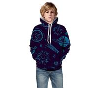 Generico Y2K Felpa Ragazzi 2025 con Cappuccio Cerniera Bambino Pullover Bimbo Comfort e Calore alla Moda per Adolescenti Solid Color/Print Bambini attività Sportive