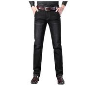 Generico Y2k Jeans Men Jeans da Uomo Slim Fit Elasticizzati con Taglio Dritto e vestibilità Confortevole per Un Casual Moderno e di Tendenza (Black, XXXL)