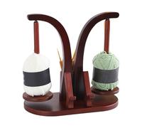 Generico Yarn Spinner - Wooden Yarn Holder with Magnetic Spinner | Double Spool Knitting & Crocheting Organizer | Built-in Phone Stand, Effortless Yarns Dispensing, Gift for Women