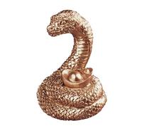 Genérico Year of The Snake Statue- 7.5x6x9.5cm Lunar New Year Snake Statue, Resin Statue Snake Decor, Chinese New Year Feng Shui Figurine For Desktop Decor, Collectible Sculpture Ornament