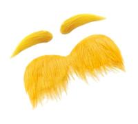Generico Yellow Eyebrows And Mustache - Halloween Fake Dress-Up Accessories