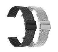 Generico YingYou Cinturino for orologio in acciaio inossidabile e maglia a 2 pezzi da 20 mm compatibile con Galaxy Watch 42 mm/Active 40 mm/Gear S2 Classic Sport Band Strap(Black Yellow,20mm gear s2)