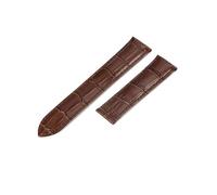 Generico YingYou Compatibile con Tank Impermeabile Comodo Cinturino for orologio in vera pelle da 18 20 22 23 25 mm Cinturino for orologio in pelle bovina con una sola coda(Brown-No buckle,20mm)