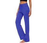 Generico Yoga Pantaloni Donna, Legging Donna Invernali con Incrocio a V Vita Alta Controllo Dell'anca Fitness Pantaloni da con Taglio a E Stampa Leggings Fitness Svasati Casual Allenamento