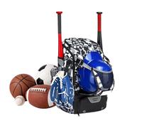 Generico Youth Baseball Bag | Large Adjustable Shoulder Straps Backpack with Fence Hook,Girls Softball Bag | for Teen Soccer Football Sports School Game Travel Practice Training Spring