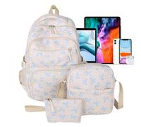 Generico Zaini Donna | Con Fiocco Zaino Portatile - Leggero Capiente Utilizzo Universale Per Viaggio Docenti Turismo Business Aereo