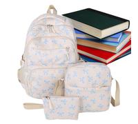 Generico Zaini Donna Con - Nylon Poliestere Set 3 pezzi (46×33×16, 23×21×8, 12×18 cm) | Designer Chic Università Viaggio Business, Zaino Leggero Capiente per Turismo/Scuola/Aereo