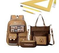 Genérico Zaini Estetici Per Scuola - Borsa Riflettente e Adorabile, Borsa a Tracolla Con Astuccio Per Matite Di Grande Capacità Per Viaggio, Picnic, Gioventù, Bambini, Laurea, b, Consulte la